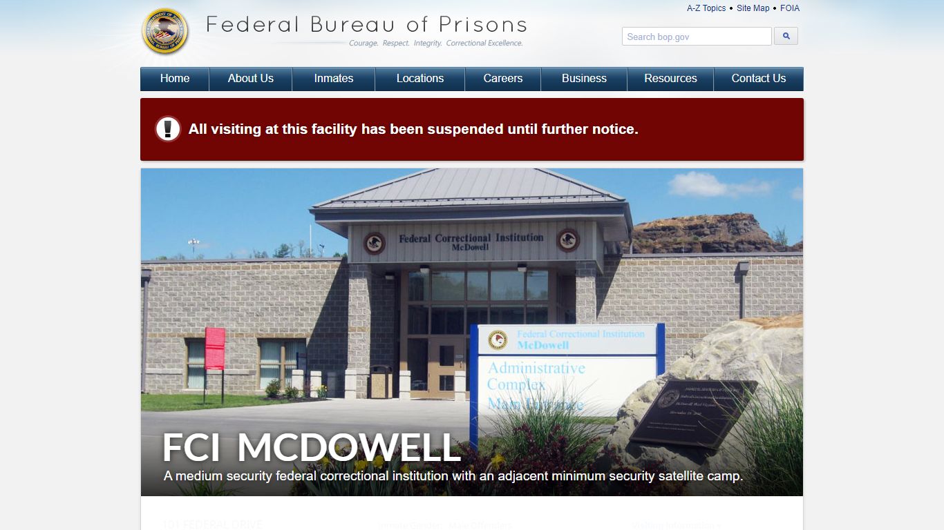 FCI McDowell - Federal Bureau of Prisons